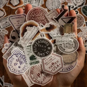 50 adet / 1 grup Kawaii Karalama Defteri Sticker Vintage Günlüğü Parçaları Scrapbooking Malzemeleri Mermi Planlayıcısı Dekoratif Kırtasiye Sticker