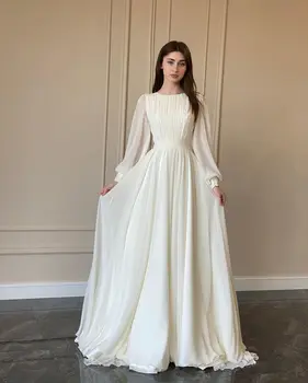 Scarleton 2023 Moda fener inci gazlı bez beyaz düğün elbisesi crewneck elbise elbise moda mizaç zarif