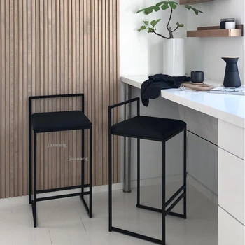 Iskandinav Modern Tasarımcı bar sandalyesi Özelleştirilmiş endüstriyel bar sandalyesi s Amerikan Bar Taburesi Arkalığı Barkrukken mutfak mobilyası WZ